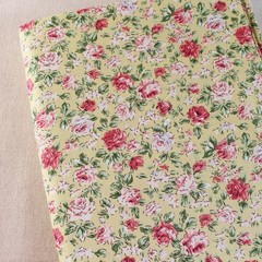 12 DIY Sewing Crafts Yellow Floral Cotton Quilting Fabric Squares Bundle Scraps