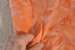 By 1/2 Yd, Orange Batik Cascade Cotton, Indonesia, Avlyn/4202-118/Paprika, B950
