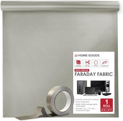 Durable 44″ x 20 ft Faraday Cloth with Free Adhesive Tape for Electronics Safety