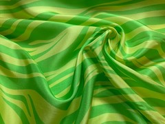 Lime Green Zebra Stripe China Silk HABOTAI Fabric 12mm weight 54″ width