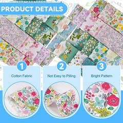 40Pcs Jelly Roll Fabric Precut Strips for Quilting 2.5×39 Inch(6.5x100cm) Cot