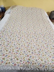 Vintage Hoffman Cotton Fabric Cottagecore Quilting Garden Hats Floral 42 x 66″