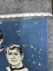VTG 20 Years of Star Trek Fabric Curtains USS Enterprise Cotton Blue Set of 2