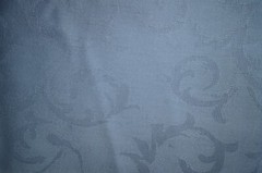 1+ Yard Slate Blue on Slate Blue Textured Jacobean Fabric 36″ X 54″