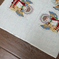 Vintage Cranston Cut & Sew Fabric Panel CHRISTMAS Angels Ornaments Xmas Sewing