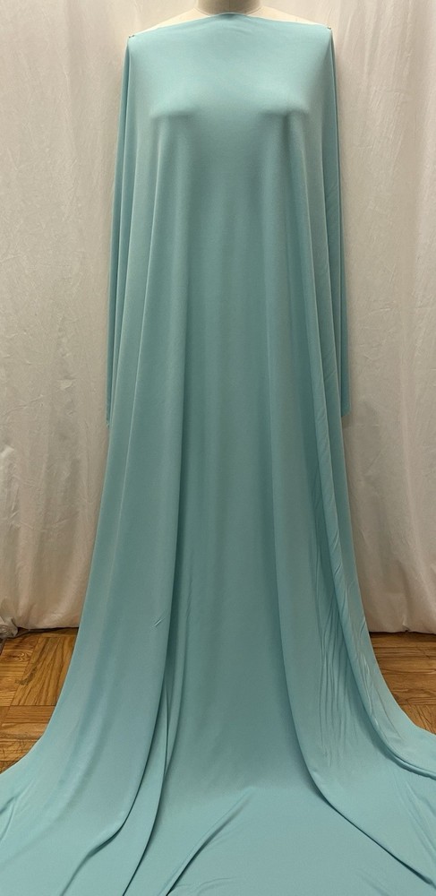 Very Fine Quality Double Knit Polyester Teal Blue Color Fabric By The Yard 64″ W