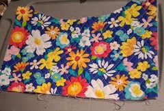 Paisley Floral Prequilted Cotton Fabric 26″ X 22″ And 18″ X 9″ Pieces