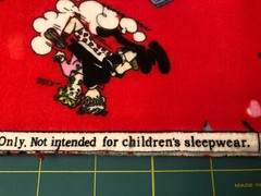 Dagwood/Blondie Flannel Fabric. Made In 2005. 42″ W. 2.33 Yard Piece.
