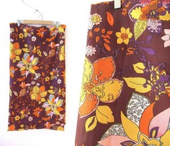 Vintage 70s Nylon Psychedelic fabric 184cm wide x 3.4 meters