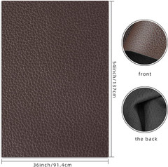 Faux Leather Brown PU Leather Fabric 36″ X 54″ 1 Yard 0.8 Mm Thickness Synthetic