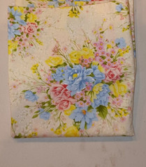 2 Yards 1″ Country Floral Blue/Yellow 100% Cotton Quilting Fabric Single Piece