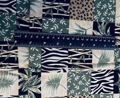 VTG Tropical Foliage & Animal Print Themed Cheater by Fabric Traditions BTFQ