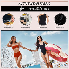 Nylon Spandex Fabric | 80% Nylon, 20% Spandex | Swimwear, Activewear Fabric | 4-