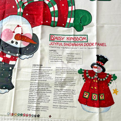 VTG 90s Daisy Kingdom Santa Moose Joyful Snowman Door Panels Cut N Sew Lot of 3