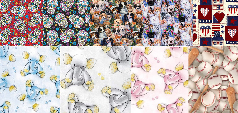 David Textiles Assorted Design Fat Quarter 18″ x 21″ 100% Cotton Fabric