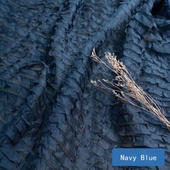 Chiffon Fabric Frilly DIY Costume Dress Materials Ruffled Solid Thin 100X150cm