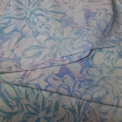 Scrap Fabric Knit Floral Vintage 136″ x 56″ Single Piece Only Quilt
