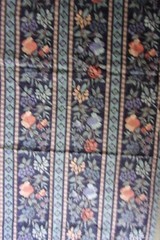 VINTAGE BLUE WALLPAPER PRINT UPHOLSTRY COTTON 36″X 50″ HOME DECOR/CRAFT/BAG