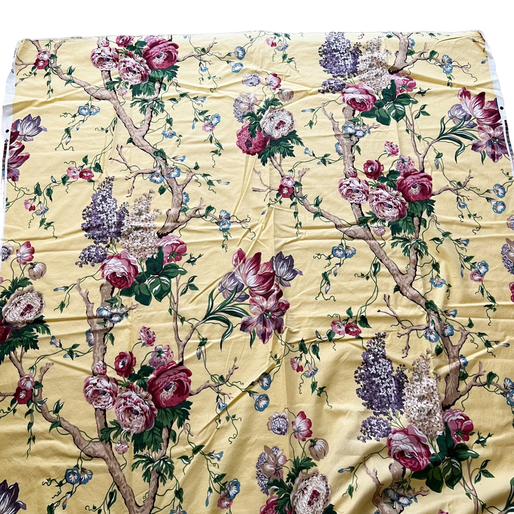 Bassett McNab CASSANDRA Chintz Fabric (3.7 yards one piece) Yellow Version