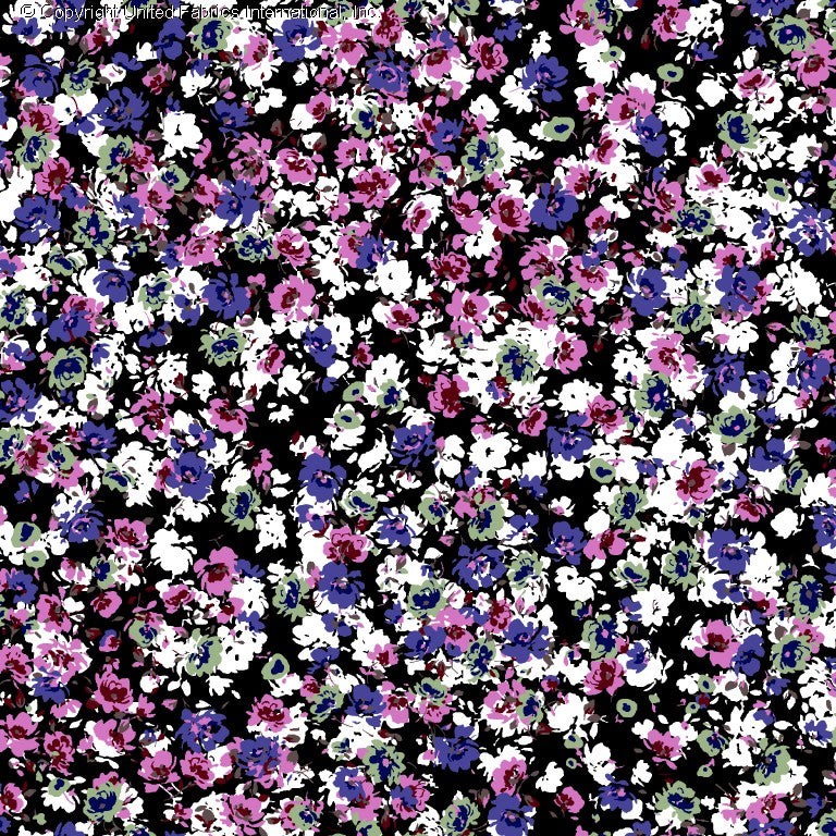 Challis Rayon Printed Kimana, Floral Dress, Sewing Fabric