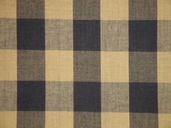 Black And Tea Dye Buffalo Check Cotton Homespun Fabric | Farmhouse Fabric