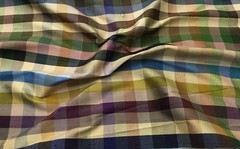 100% silk gingham check. Kravet fabric by the yard. 54″ wide.
