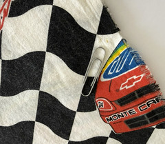 Vtg Nascar Jeff Gordon Quilt Cotton Fabric Monte Carlo Racing Dupont 69 x 45″
