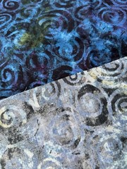 Hobby Lobby Dark Swirls Cotton Quilting Sewing Fabric Midnight Blue 49″ X 42″