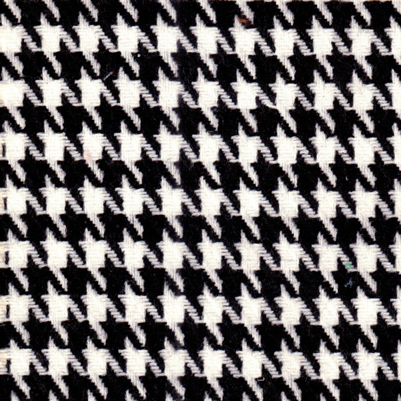 ACRYLIC JACKET PRE-YARN DYED FABRIC VINTAGE HOUNDSTOOTH CHECK BLACK WHITE 44″W