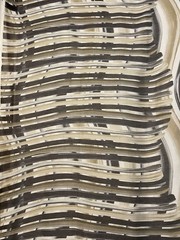Silk Batiste Horizontal Stripes Vertical Waves Print Fabric By The Yard 54″ Wide