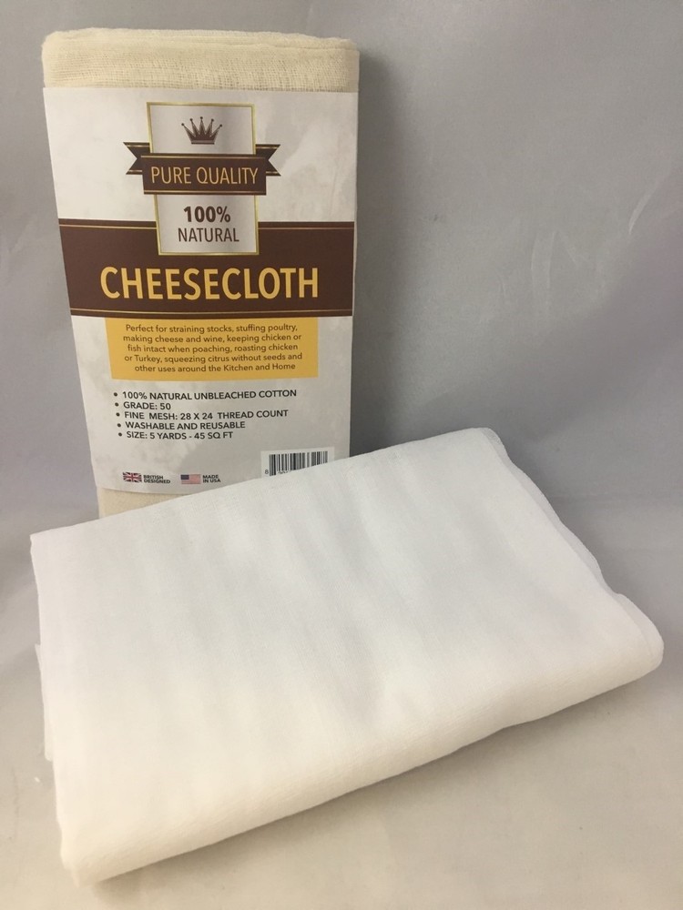 Grade 50 Cheesecloth – 45 Square Feet: Individually Bagged
