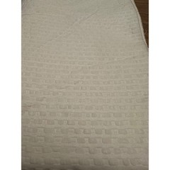 White Textured Grid Pattern Fabric Soft Home Decor Apparel Material