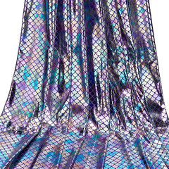 Mermaid Scales Fabric 39X59 Inch – Sparkly Purple Hologram