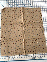 NEW: 1/2 yard x 45″ wide of “BUTTONS” on Tan Fabric