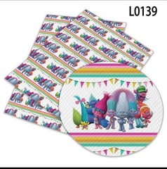 Mix 7 PCS 45cmx135cm Colorfull Printed Disney Cartoon Pattern Synthetic Leather