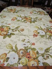 VTG 5 pieces 6.75 yds Fabric Flower Print Drapery Upholstery Remnants M14A