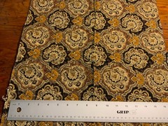 3 Lot Quilted Fabric Paisley 42”x39” Blue 1 Yd 40”+ 1 Yd 27” Brown 39”x 17.5”
