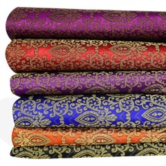 Brocade Silk Fabric Handcrafted Clothing Bridal Wedding Dressmaking Home Textile