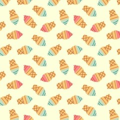 Ice Cream Fabric, BTY, Food Truck Ice Cream, Ecru, 120-209423, Cotton