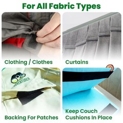 Double-Sided Adhesive Fabric Strips – 1×4 Inch for Crafts, Easy No Sew Solution