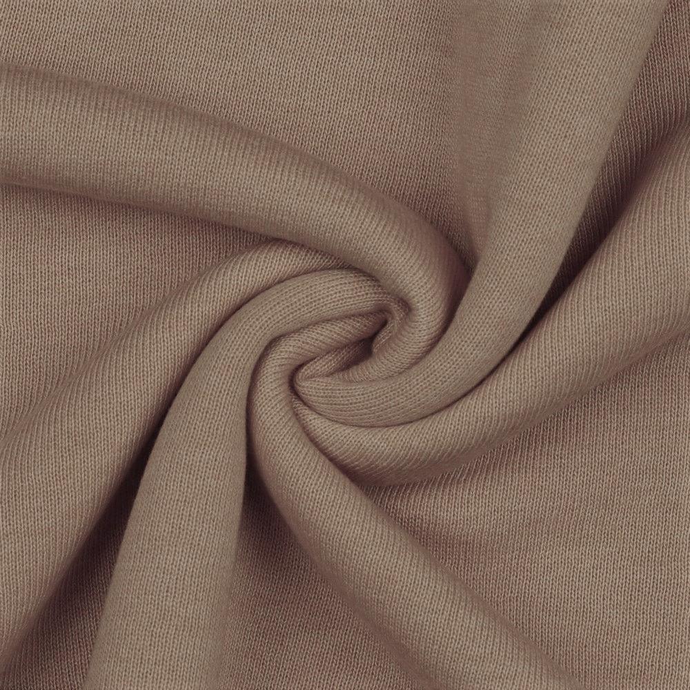 Cotton Sweatshirt Knitted Jersey Fabric Material – TAUPE