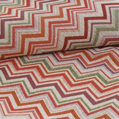 Fabric Upholstery Goblin Fancy Zig Zag Canvas Hem Red Cut Sofa Bed
