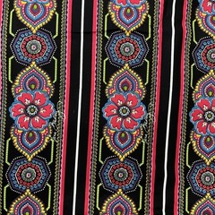 Vera Bradley by Sharon Kessler Cotton Fabric Floral Stripe 5 yards x 44″