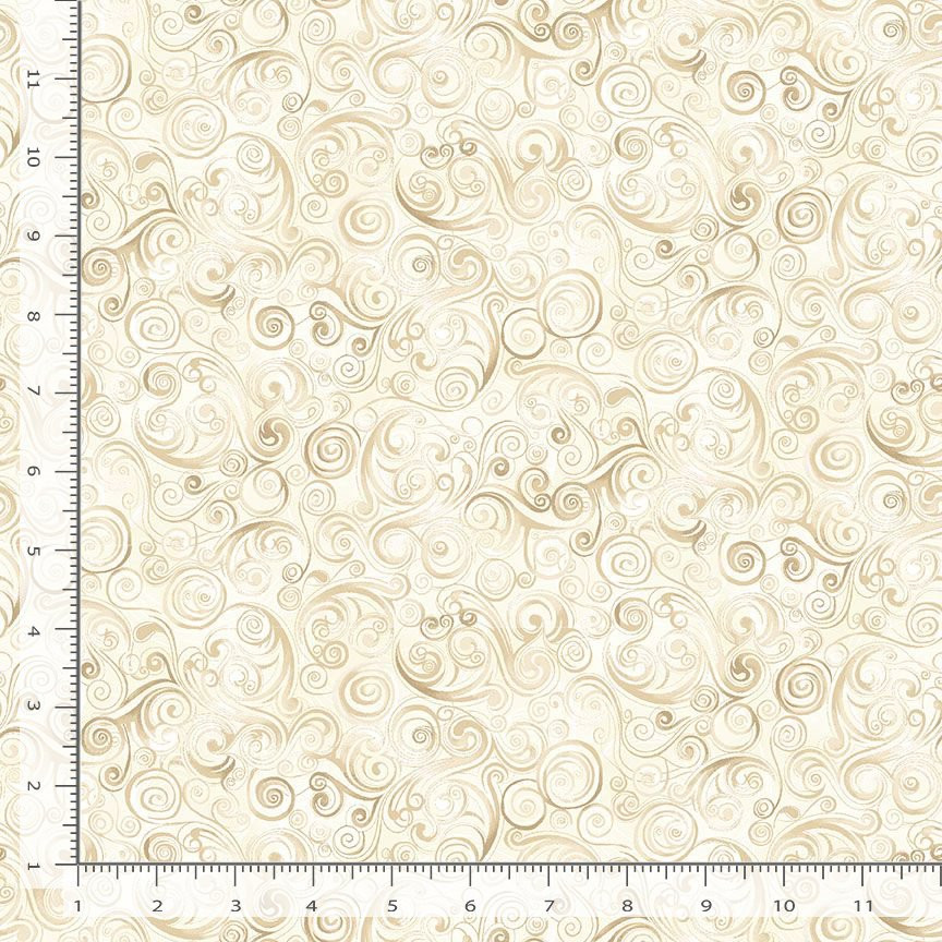 Music Fabric | Sonata Swirls on Music Notes Cream | Timeless Treasures YARD