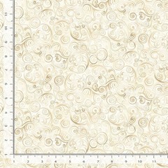 Music Fabric | Sonata Swirls on Music Notes Cream | Timeless Treasures YARD