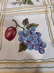 VTG Bloomcraft Fabric Fruit And Flowers 6.5 Yards Heavy Textured Fabric
