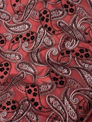 Red Black Silver Iridescent Metallic Velvet Taffeta Fabric 60” Width 1 Yard