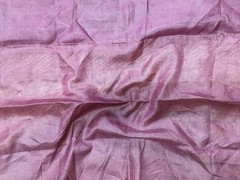 Pure Tussar Sari, Silk Fabric 5 Yard, Recycled Natural Vintage Fabric TSS3286