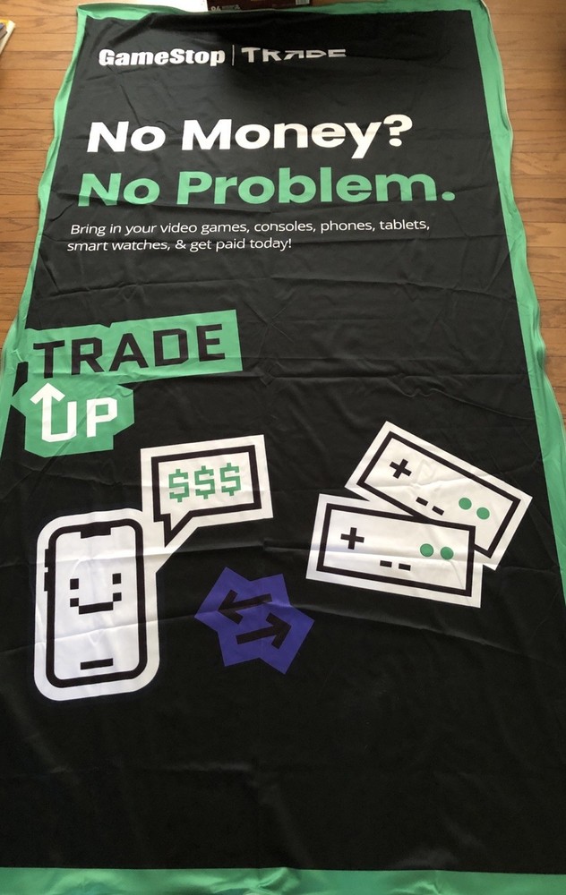 GameStop Advertising Art Trade Up Fabric One Of A Kind Signature Logo