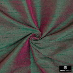 Green And Fuchsia Faux Silk Fabric By The Yard, 42 inch width Green Silk Fabric